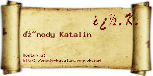 Ónody Katalin névjegykártya